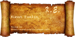 Kunst Evelin névjegykártya